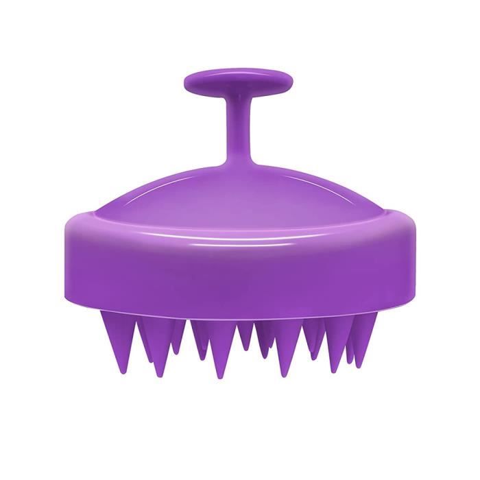 Violet-Brosse Pour Massage Du Cuir Chevelu, 1 Pièce, Pour Shampoing, Soin Du Cuir Chevelu, En Silicone Souple