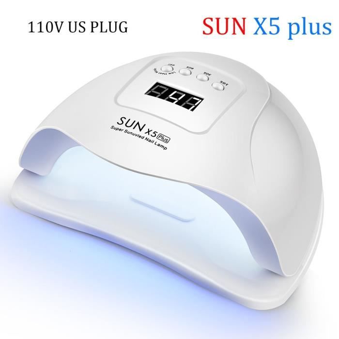 PRISE AMÉRICAINE SUNX5 - Lampe LED UV pour sécher le vernis-gel à ongles, appareil de manucure, idéal pour un