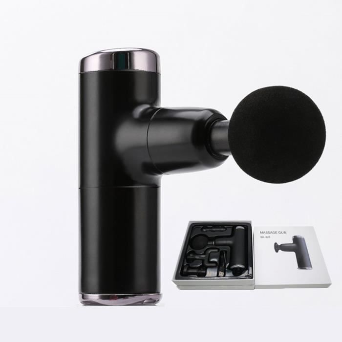 Noir avec boîte - Mini pistolet de Massage électrique, masseur de tissus profonds du corps, équipement de Rel