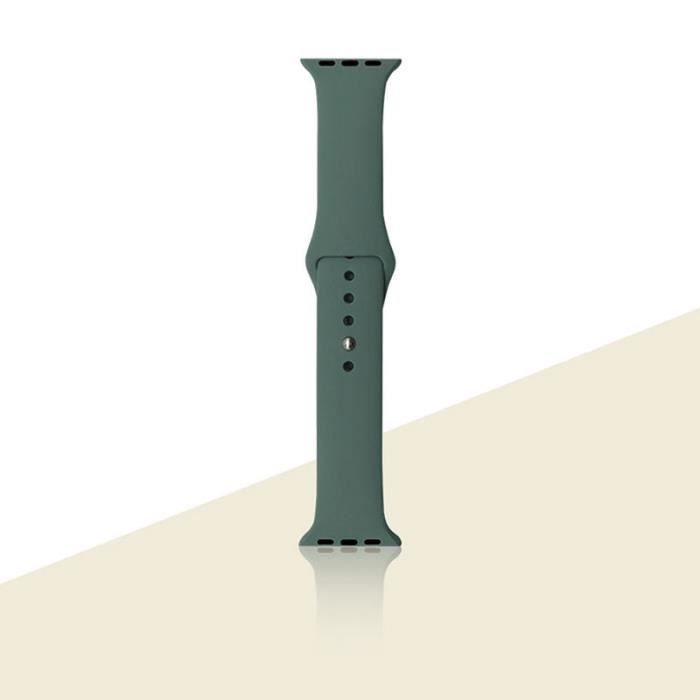 42 44 45mm ML - Green - Bracelet En Silicone Pour Apple Watch, Iwatch 7 6 Se 5 4 3, Bracelet De Montre Apple
