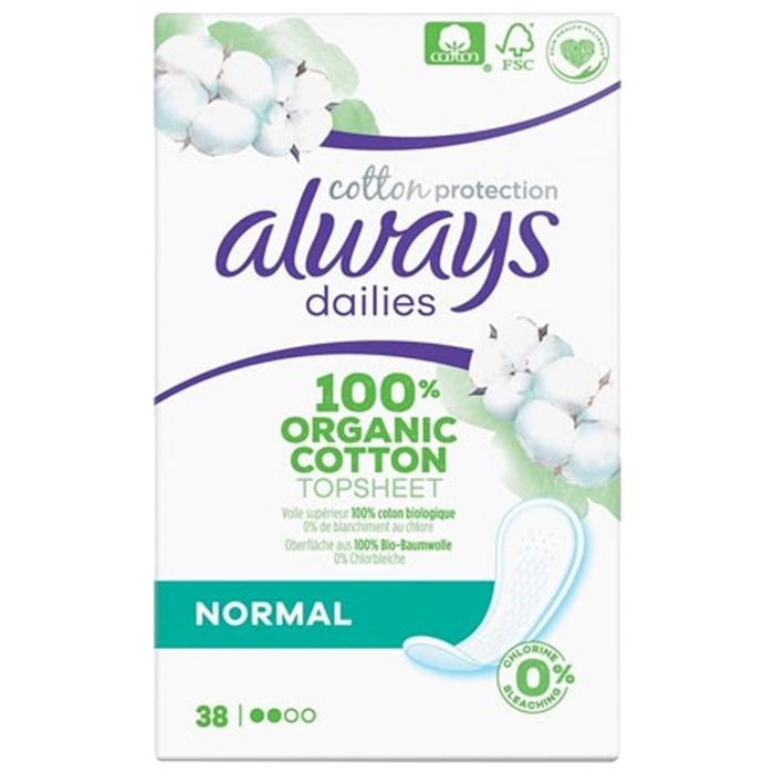 Always Dailies Protège-Slip Cotton Protection Normal 38 unités