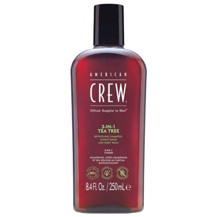 Shampooing, revitalisant et nettoyant pour le corps 3-In-1 Tea Tree par American Crew pour Homme