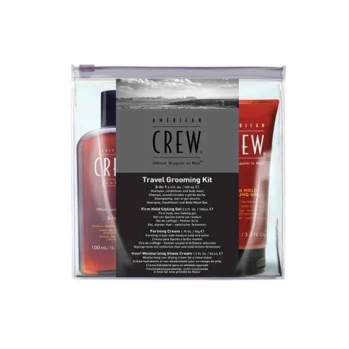 Shampoing 3 en 1, Gel de coiffure, Creme de formage100Ml, Crème à raser - 100Ml- TRAVEL GROOMING KIT