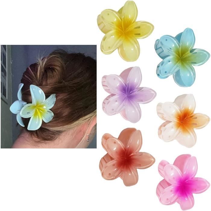 6 pièces fleur épingle à cheveux, griffes de cheveux mignon pour les femmes, gros cheveux épais pour les femmes épingle à cheveux ca
