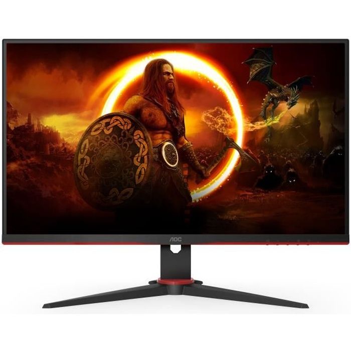 Ecran PC Gamer - AOC - 27G2SAE/BK - 27" VA FHD 1ms 165Hz HDMI DisplayPort VGA Haut-Parleurs Pivot Freesync Premium