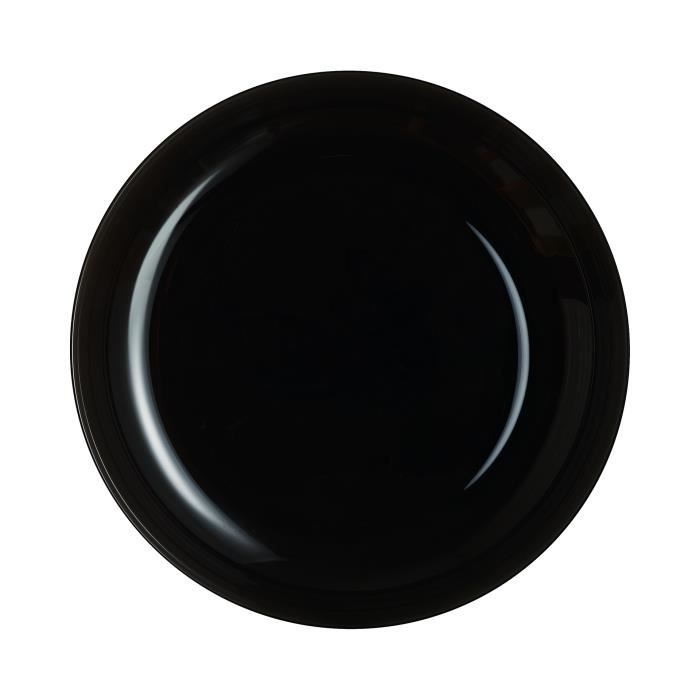 Assiette - Luminarc - Tajine noire - 21 cm - Verre trempé - Résistante à la casse
