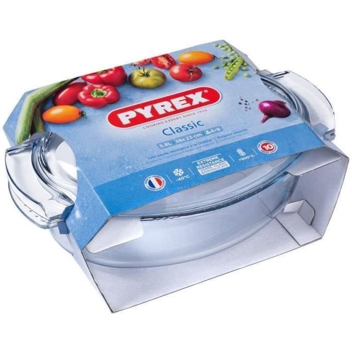 Faitout ovale en verre Pyrex 4,5 litres