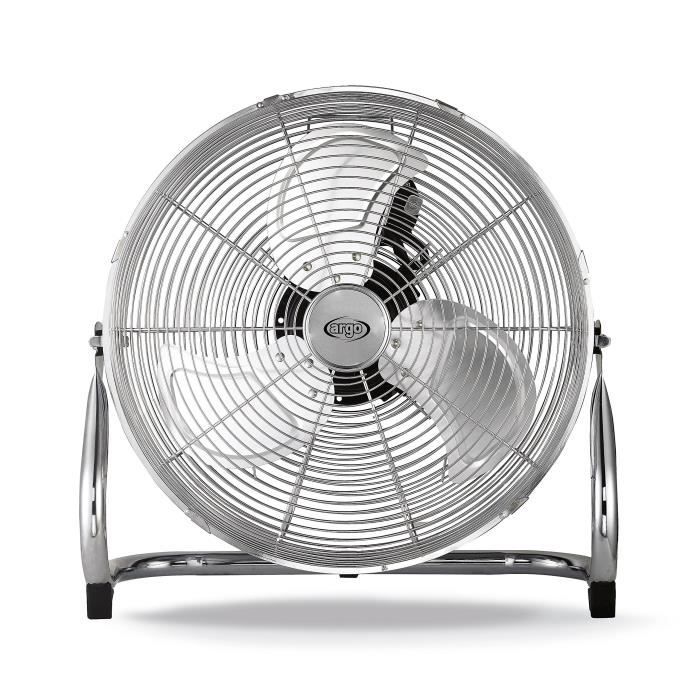 ARGO SPEEDY Ventilateur à haute Aluminium 3 vitesses, Argent Chromé, ⌀ 40 cm