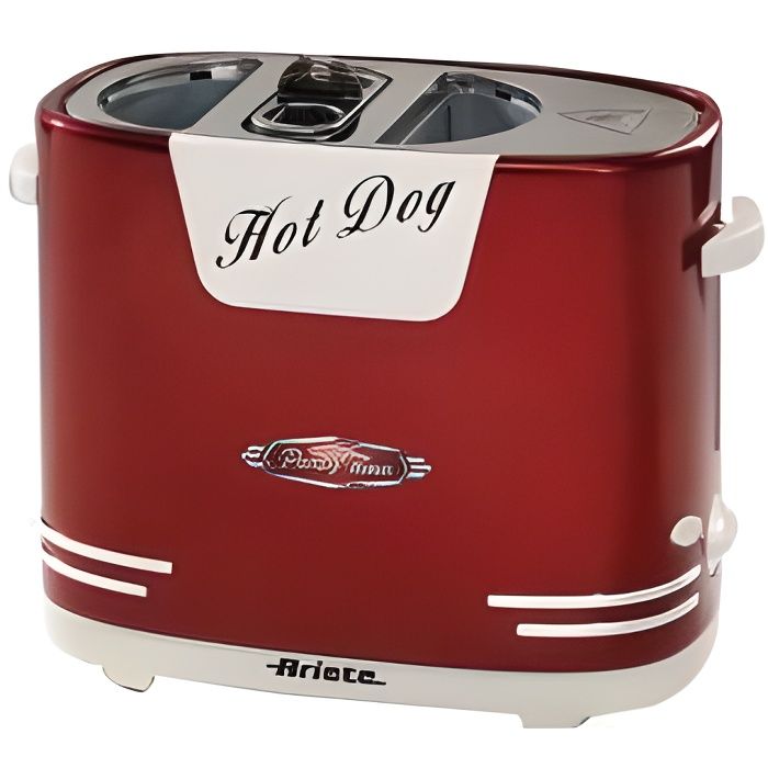 Appareil à hot-dog ARIETE Party Time - Rouge - 650W - 5 niveaux de cuisson