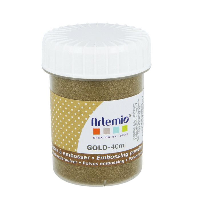 Poudre relief à embosser Dorée 40ml - Artémio