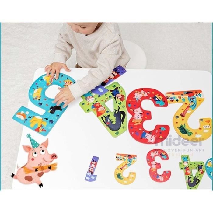 Puzzle 12345 histoires MIDEER - Animaux - Pour enfants de 3 ans et plus - Moins de 100 pièces