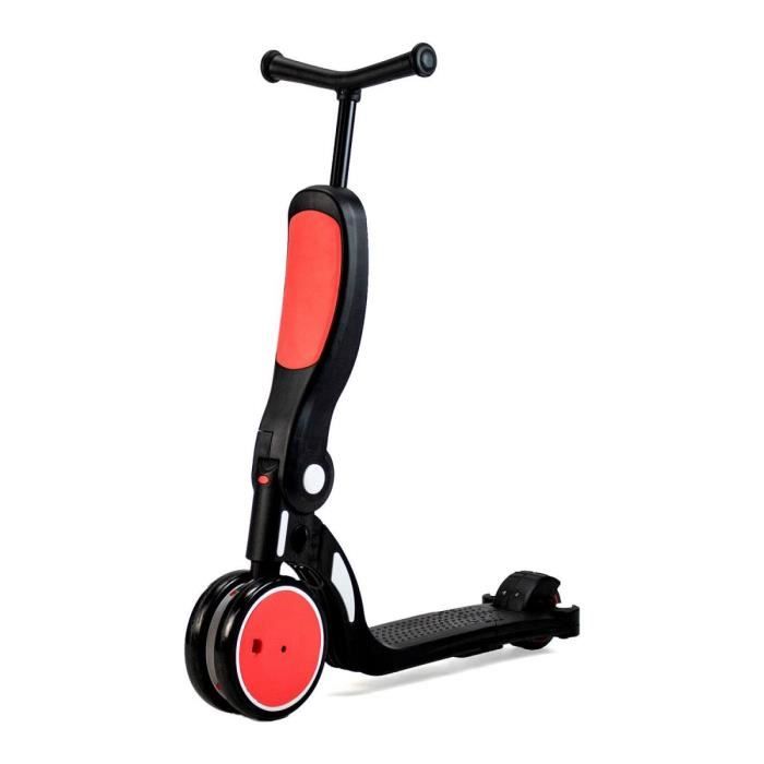 Tricycle 6-1 Ride and Roll Rouge - ASALVO - Rotation 360 - Pliable et compact - Harnais de sécurité 5 points