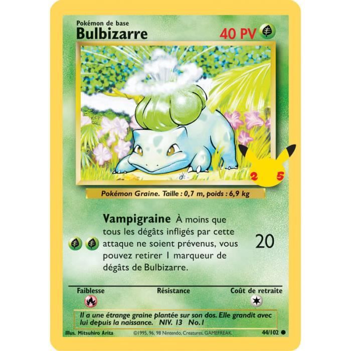 Carte Pokémon - Booster - 3 cartes géantes - 25ème anniversaire - KANTO