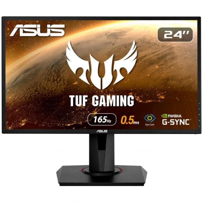 Ecran PC Gamer ASUS VG248QG 24" - TN - FHD (1920x1080) - 165Hz - 1 ms - G-Sync - FreeSync - HDMI - DVI - DisplayPort - Noir