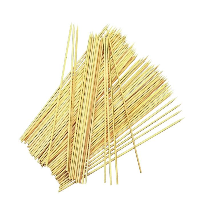 Lot de 100 pics à brochette 25 cm en bambou