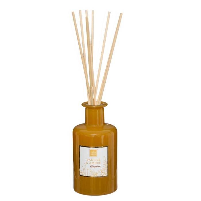 Atmosphera - Diffuseur de parfum Vanille et Ambre 200 ml avec 8 Bâtonnets en rotin Vanille Et Ambre