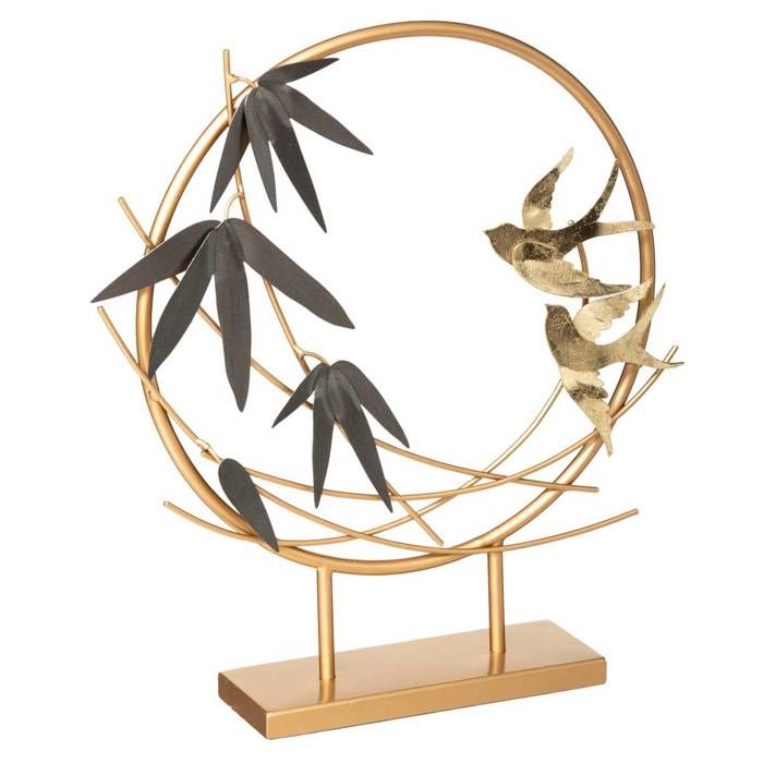 Objet déco "Oiseau" - métal - doré H36 cm - Or - Atmosphera createur d'interieur