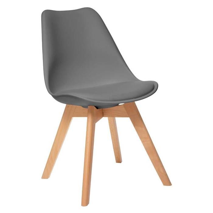 Chaise salle manger Baya gris foncé Atmosphera