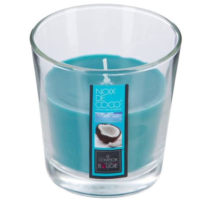 Atmosphera - Bougie parfumée verre coco 90G D, 7,3 x H, 7,5 cm Noix De Coco