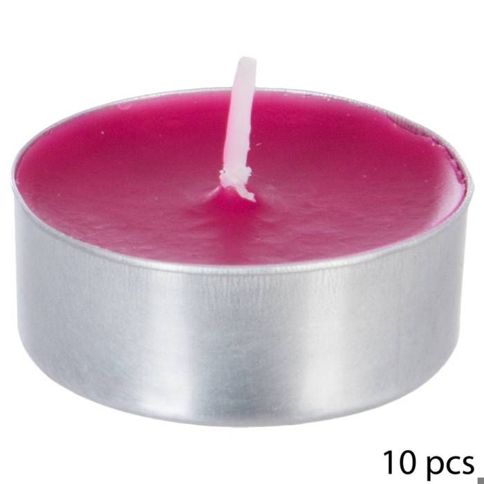 Atmosphera - Bougies CP parfumées framboise Thea X10 D, 3,7 x H, 1,5 cm Framboise
