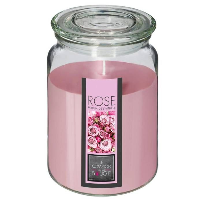 Bougie parfumée - rose - 510g - Rose clair - Atmosphera createur d'interieur