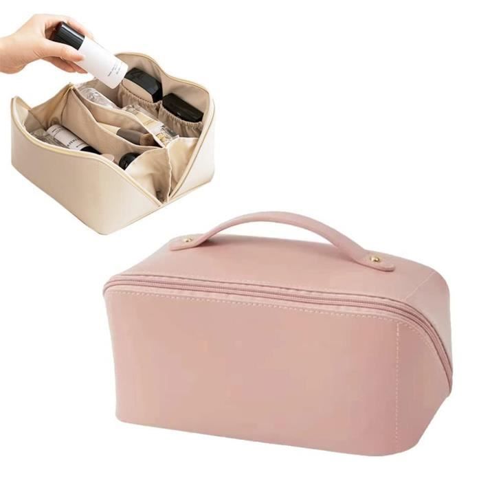 Atyhao sac de maquillage Sac cosmétique de portable trousse de maquillage en cuir PU grande capacité sac parfum maquillage