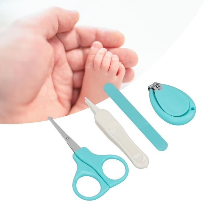 Atyhao Kit de manucure pour bébé Baby Nail Kit Safe Scissor Nail Clipper File Tweezer Portable Toddler Manucure Set pour béb 116095