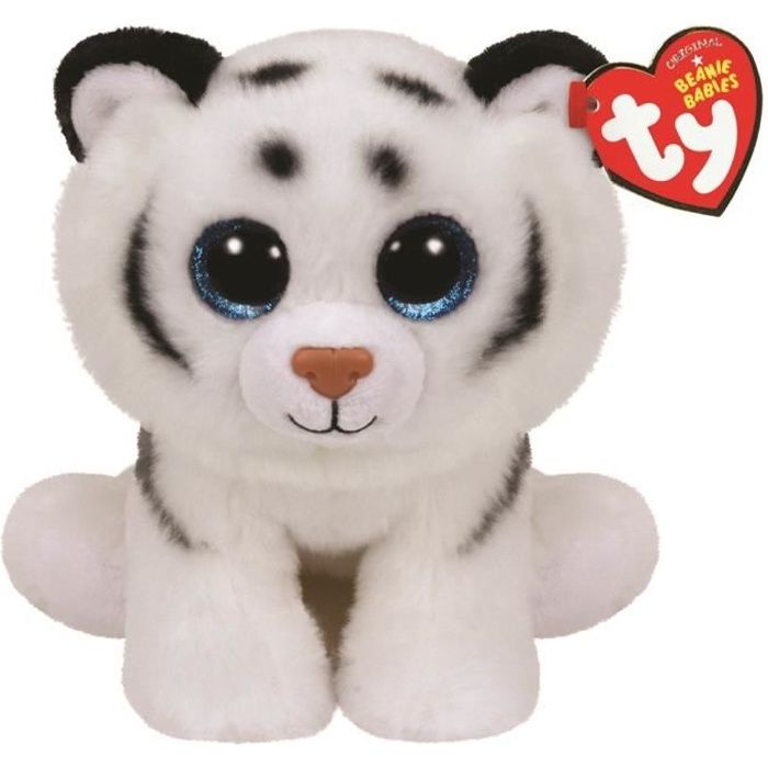 Peluche Ty - Beanie Babies - Tundra Le Tigre - Blanc - A partir de 3 ans