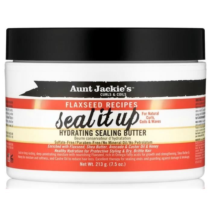 AUNT JACKIE'S Curls & Coils Flaxseed Recipes Seal It Up Hydrating Sealing Butter 221ML