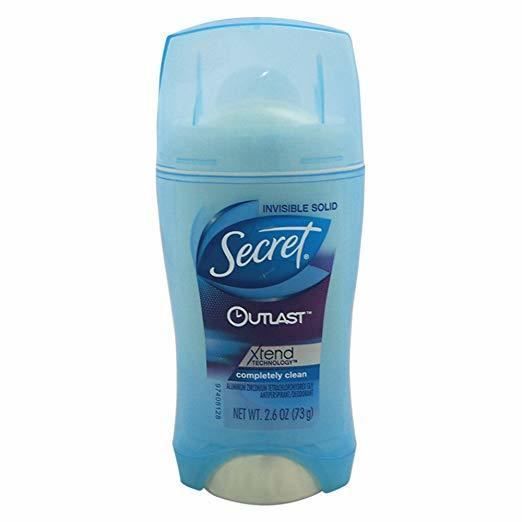 secret outlast solide antitranspiration invisible femmes et déodorant, complètement propre, 2,6 unze