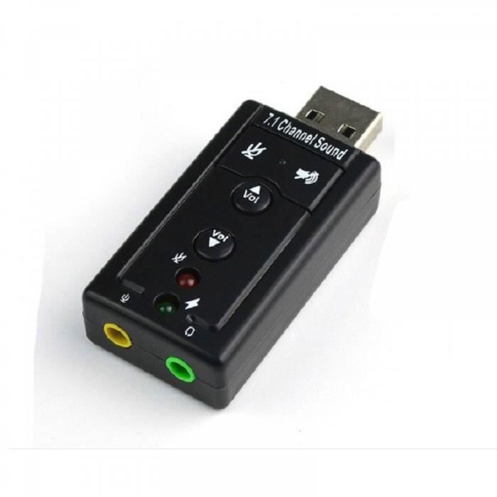 3d Audio Usb Carte Son Pour Win Xp / 78 Android Linux Externe Usb Adaptateur 7.1 Canaux Professionnelle Microphone Casque 3.5 Mm