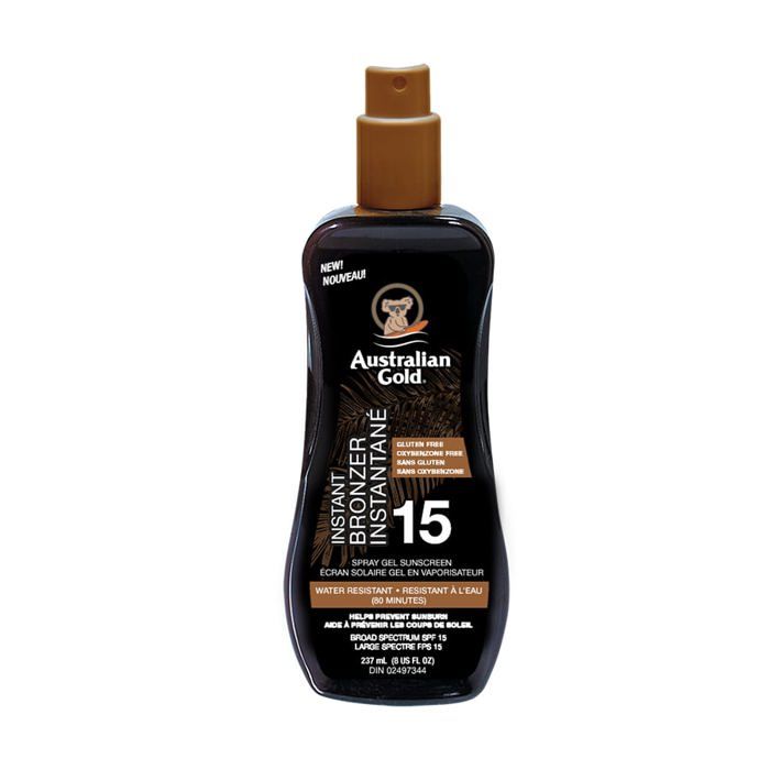 Australian Gold SPF 15 spray gel avec agent bronzant 237 ml