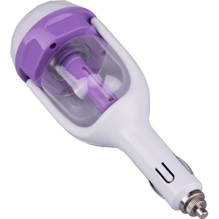 Désodorisant De Voiture Parfum Air Conditionné Atomiseur Diffuseur Humidificateur Purificateur Chargeur - violet