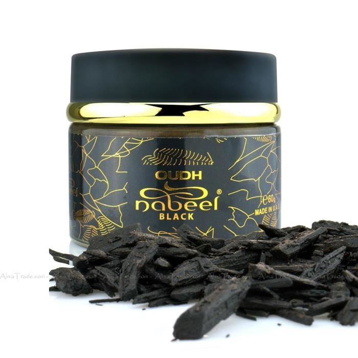 Lot de 3 Nabeel Oudh Black Encens Bakhoor Arabian - Parfum dintérieur - Bois à brûler 60g -