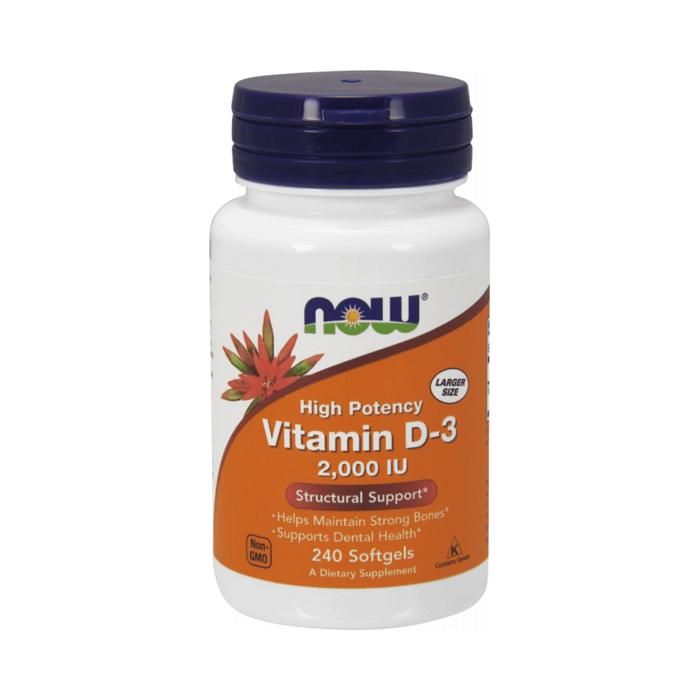 Vitamine D3 2000IU 240 cap Standard Now Foods Pack Nutrition Sportive