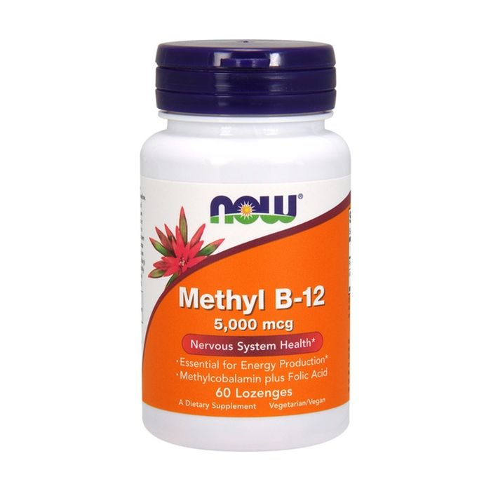 Now Foods, méthyl B12,5000 mcg,60 pastilles.