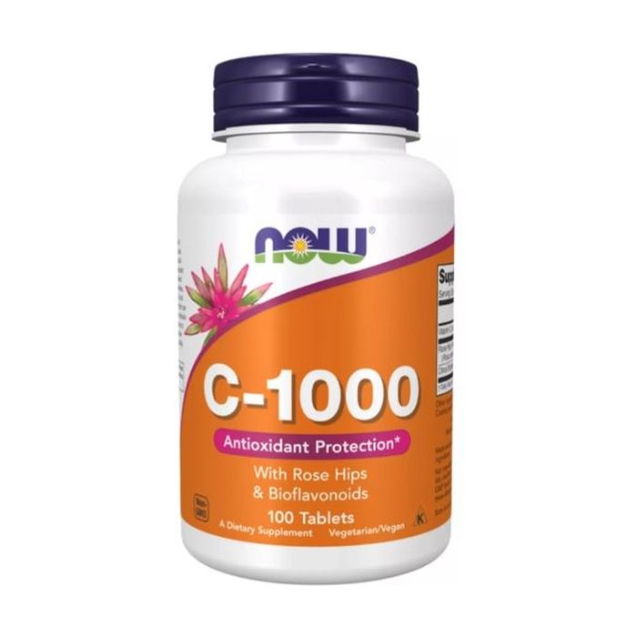 Complement alimentaire Now Vitamine C avec Cynorhodon & Bioflavonoïdes (100 comprimés)