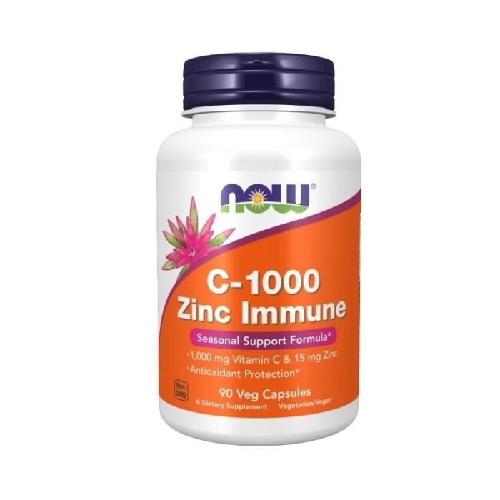 Compléments alimentaires C1000 Zinc Immune BI8447 , NOW Foods,