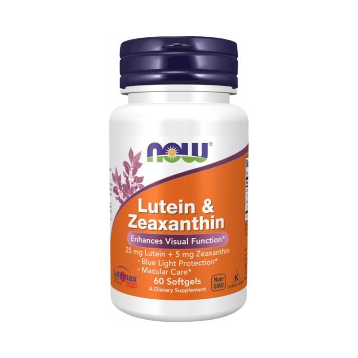 Lutein & Zeaxanthi 60 caps Standard Now Foods Pack Nutrition Sportive