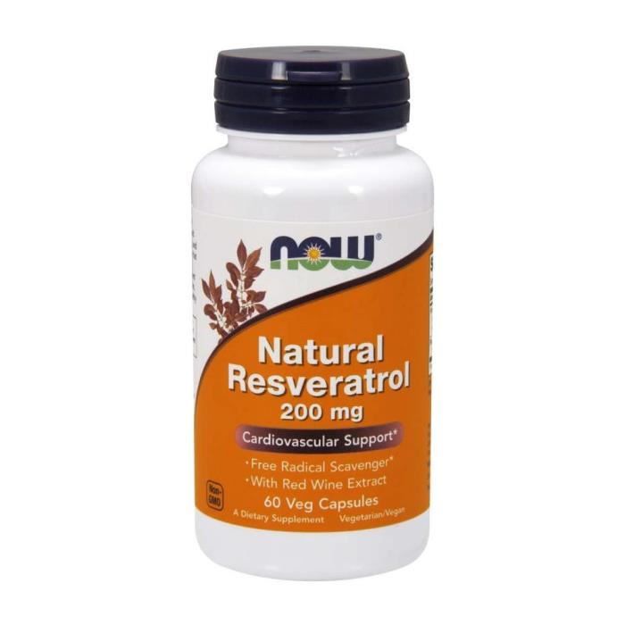 Compléments alimentaires Natural Resveratrol 200 MG BI5190 , NOW Foods,