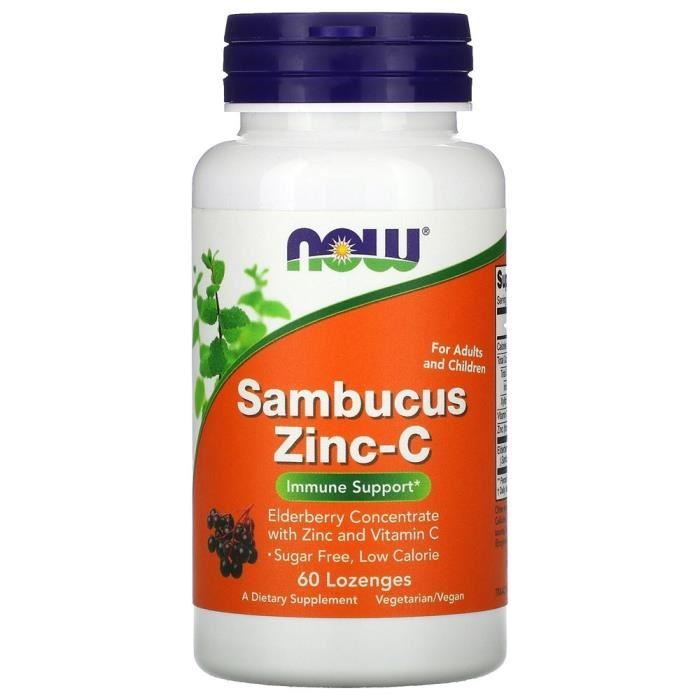 Compléments alimentaires Sambucus Zinc C BI5747 , NOW Foods,