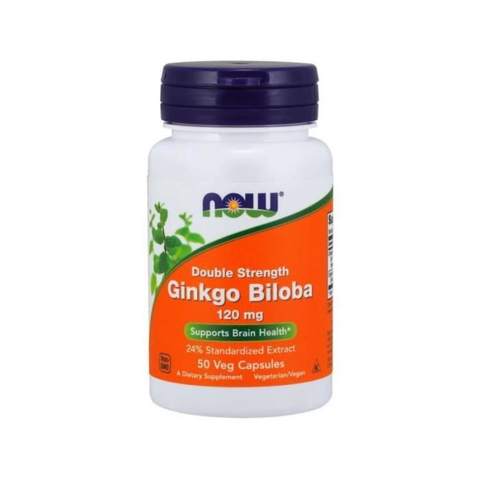 Compléments alimentaires Ginkgo Biloba Standaryzowany Ekstrakt 501 Miłorząb Japoński BI4116 , NOW Foods,