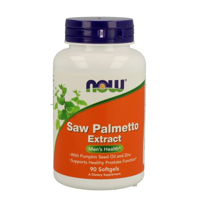 NOW FOODS Saw Palmetto Extract with Pumpkin Seed Oil and Zinc (Extrait de palmier nain) 90 Softgels
