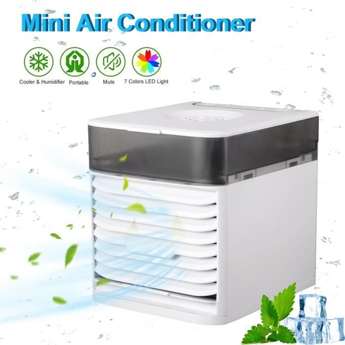 Refroidisseur d'air Climatisation Mini ventilateurs Conditionneur d'été  Stérilisation UV USB Humidificateur de ventilateur de burea