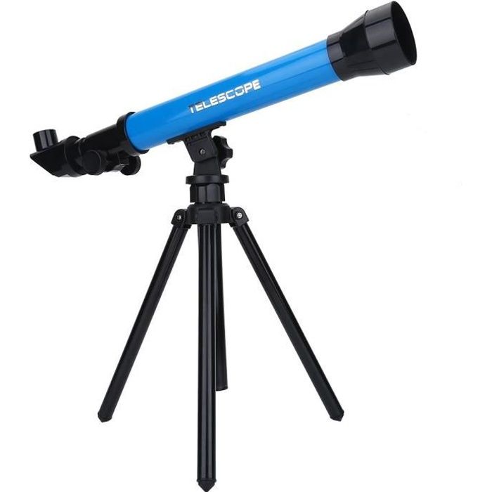 BOYOU Télescope Lunette Astronomique avec Trépied Monoculaire pour Enfant Oculaire 20X 40X 60X Bleu