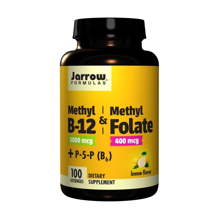JARROW FORMULAS - Méthyle B-12 et folate de méthyle citron 400 mg 100 comprimés