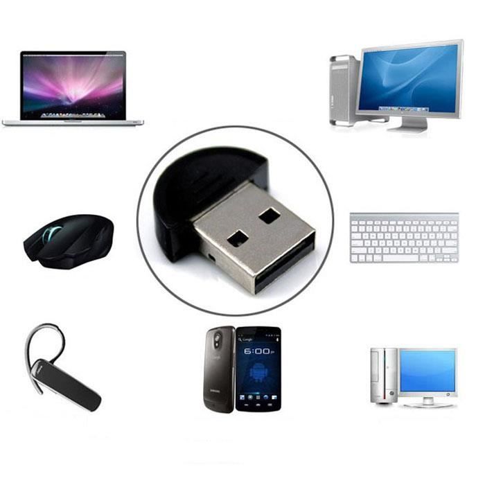 Mini USB Bluetooth Dongle Adaptateur pour ordinateur portable Win Xp Win7 8 iPhone
