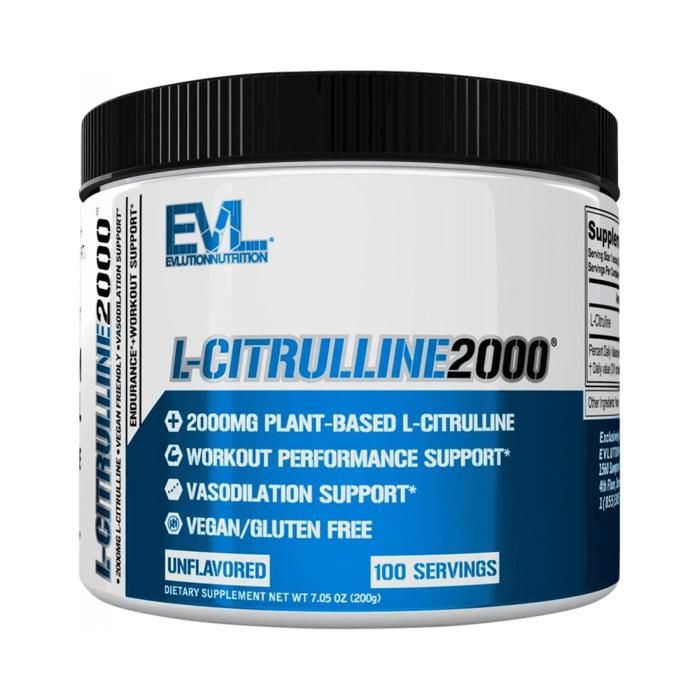 L-Citrulline 2000 200g Sans saveur Evl Nutrition Acides Amines - BCAA