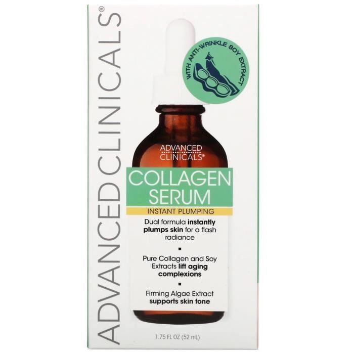 Sérum de collagène Advanced Clinicals, repulpant instantané, 52 ml (1,75 oz liq.)