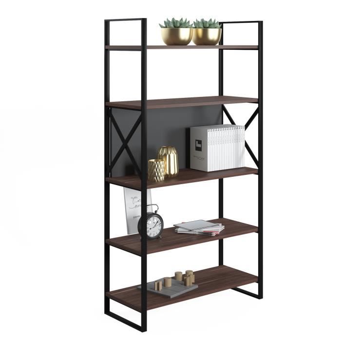 META BIBLIOTHEQUE LARGE 160X86X35 CM VICTRIA WALNUT